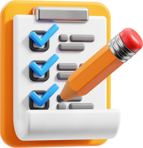 Activity Checklist 3D Icon